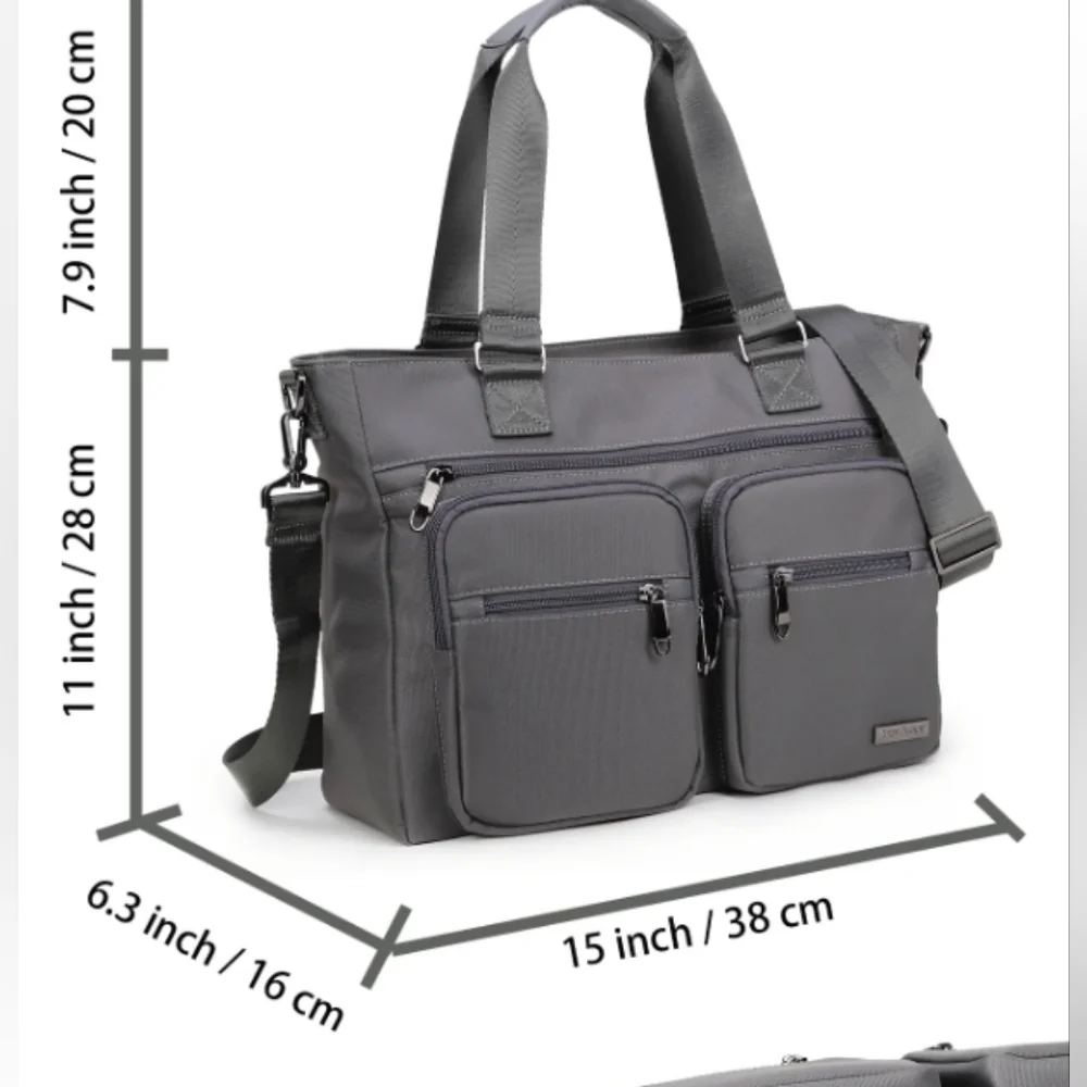 La Packmore Professional Laptop Tote Work Bag in Charcoal
